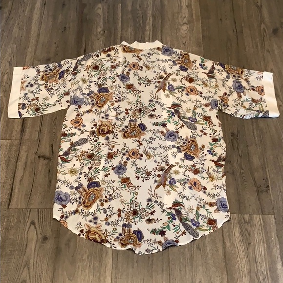 SOLD New Summer & Rose flower print kimono wrap - Picture 4 of 4